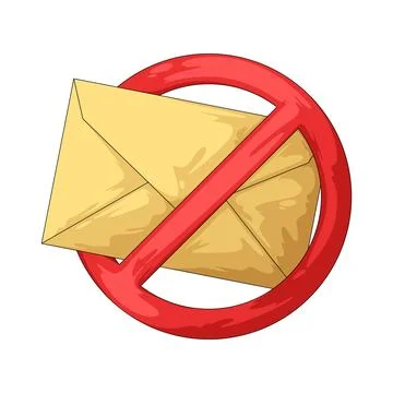 Blocked mail illustration Stock Illustration