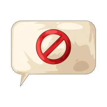Blocked message illustration Stock Illustration