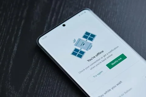 Blocked or lost connection google store app Foto stock