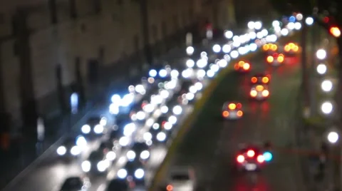 Blocked traffic inside of Rome Stock Footage 44213456