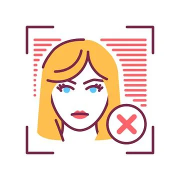 Blocked user line icon. Access denied for user concept. Deleted person profil Stock Illustration
