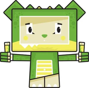 Blockimals Crocodile Thumbs Up Stock Illustration