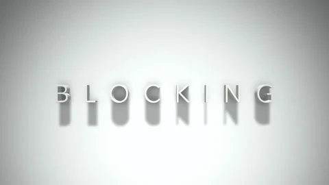 Blocking 3D title animation with shadows on a white background Stock Footage 297388426