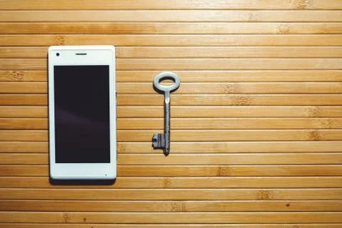 Blocking and banning of telegram, encryption keys are located next to the pho Stock Photos