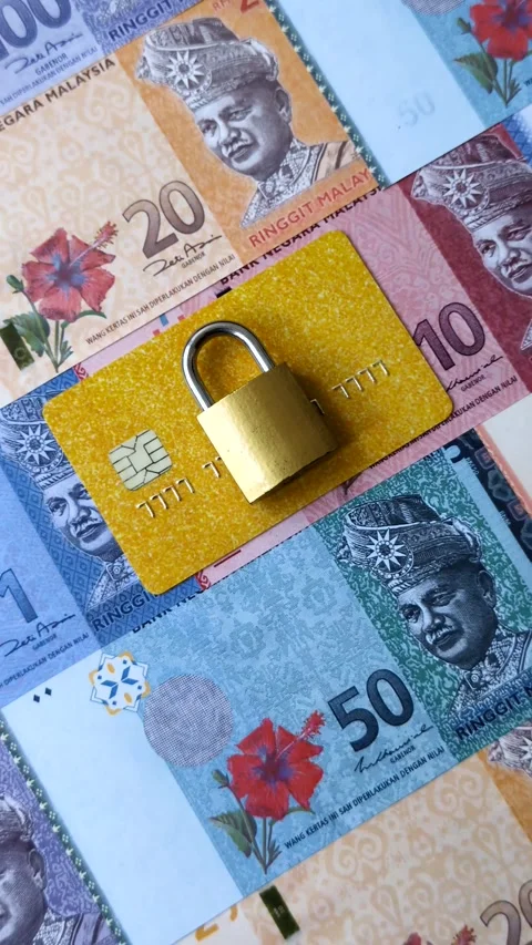 Blocking of a bank debit card, account, or bill, fraud, or bankruptcy. Blocking  Stock Footage 340641281