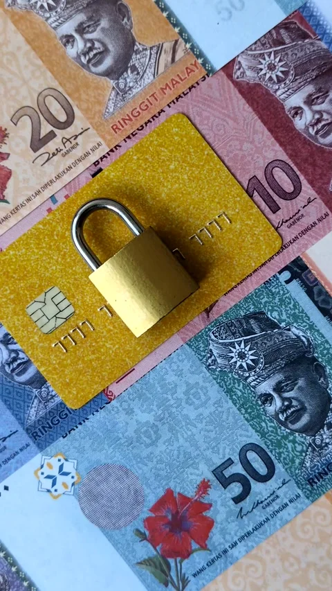 Blocking of a bank debit card, account, or bill, fraud, or bankruptcy. Blocking  Stock Footage 340641294