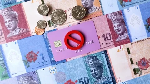 Blocking of a bank debit card, account, or bill, fraud, or bankruptcy. Blocking  Stock Footage 340641377