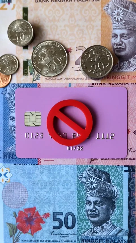 Blocking of a bank debit card, account, or bill, fraud, or bankruptcy. Blocking  Stock Footage 340641405