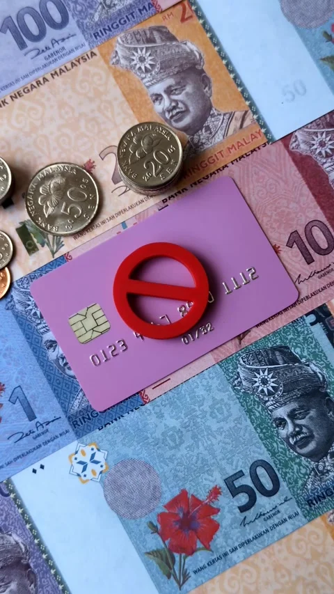 Blocking of a bank debit card, account, or bill, fraud, or bankruptcy. Blocking  Stock Footage 340641408