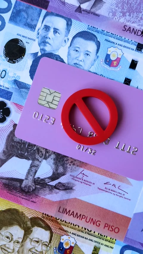 Blocking of a bank debit card, account, or bill, fraud, or bankruptcy. Blocking  Stock Footage 340918538