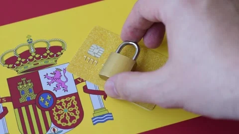 Blocking of a bank debit card, account, or bill, fraud, or bankruptcy. Blocking  Stock Footage 341507405