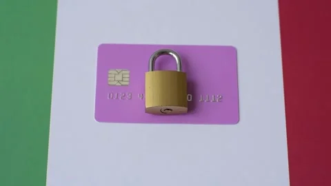 Blocking of a bank debit card, account, or bill, fraud, or bankruptcy. Blocking  Stock-Footage 345362384
