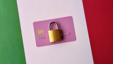 Blocking of a bank debit card, account, or bill, fraud, or bankruptcy. Blocking  Stock-Footage 345362611