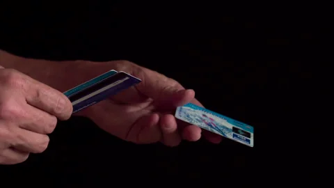 Blocking Credit Cards HD Video stock 252396255