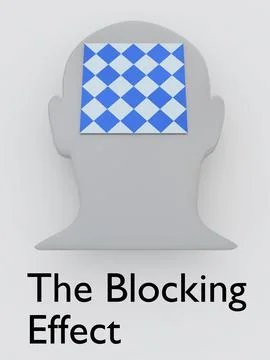 The Blocking Effect concept Illustrazione stock