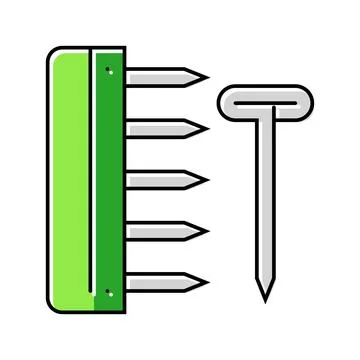 Blocking pins knitting wool color icon vector illustration Illustrazione stock