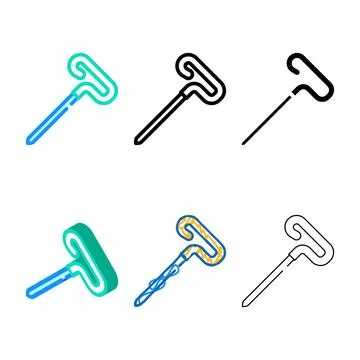 Blocking pins knitting wool color icon vector variations Иллюстрация