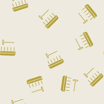 Blocking pins knitting wool glyph seamless pattern Illustrazione stock