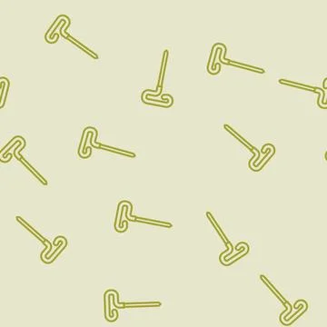 Blocking pins knitting wool line vector seamless pattern Stock Illustration