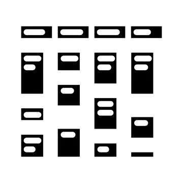 Blocking time management glyph icon vector illustration Stock-Illustration