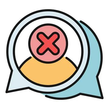 Blocking user profile on social media communication app Stock Illustration