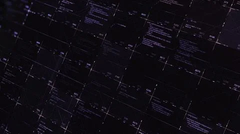 Blocks of abstract program code are being written and moved inside the virtual Illustrazione stock