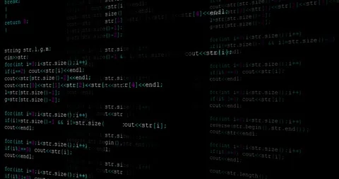 Blocks of abstract program code Hackers program code running on screen Stock Footage 334021509