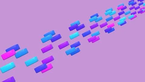 Blocks arranged in a wave pattern going into the distance 스톡 일러스트
