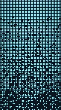 Blocks of blue falling down. It looks like a disk defragmenter or tetris Stock Illustration