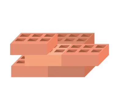 Blocks brick construction tool design Illustrazione stock