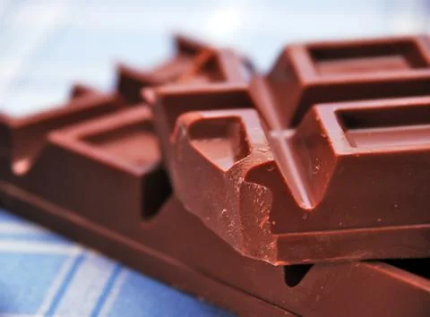 Blocks of Chocolate Stock Photos
