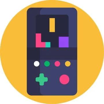 Blocks Console Gaming icons Stock Illustration