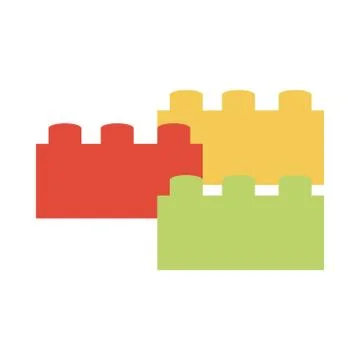 Blocks construction toy object for small children to play, flat style cartoon 스톡 일러스트