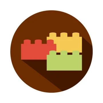 Blocks construction toy object for small children to play, block and flat style 스톡 일러스트