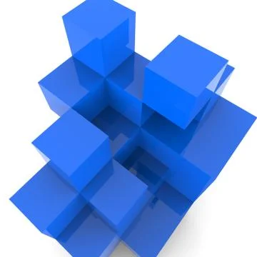 Blocks Design Shows Building Activity And Abstract Stock Illustration