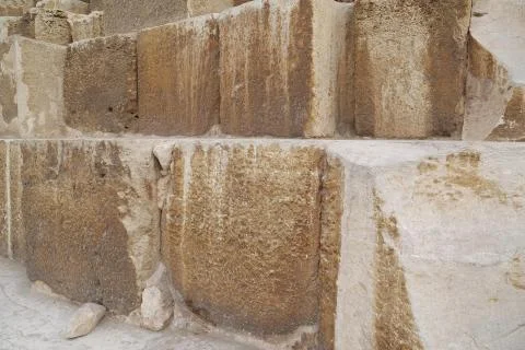 Blocks of Great Pyramid of Giza, Egypt Photos