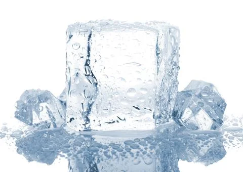 Blocks of ice with water drops Foto stock