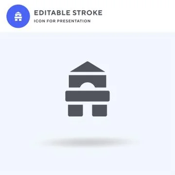 Blocks icon vector, filled flat sign, solid pictogram isolated on white, logo 스톡 일러스트