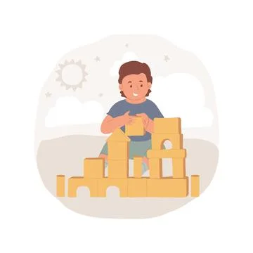 Blocks isolated cartoon vector illustration. Ilustración de archivo
