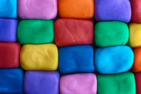 Blocks made out of plasticine Stock Photos