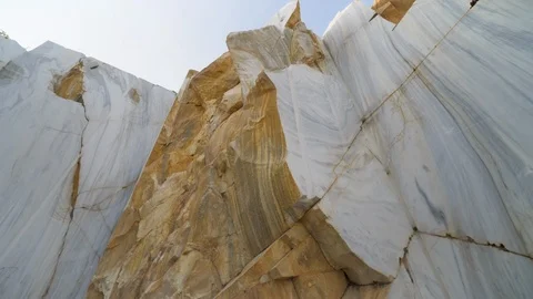 Blocks of marble at marble quarry site Stock Footage 118812660