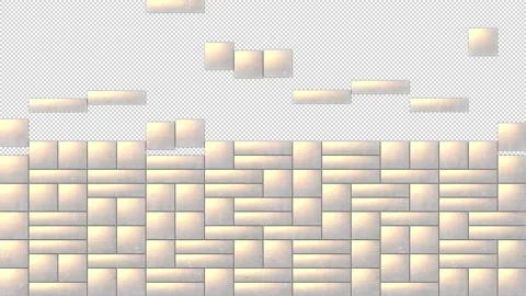 Blocks Mosaic Transition Alpha Channel Stockbeeldmateriaal 154348254