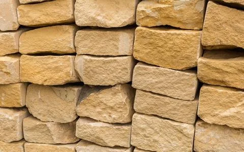 Blocks of natural stone, texture, material for construction, Cyprus.... block Stock Photos