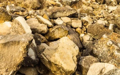 Blocks of natural stone, texture, material for construction, Cyprus.... block Stock Photos