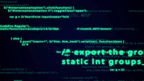 Blocks of program code in the virtual space. Stock Footage 156031268