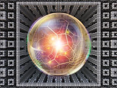 Blocks of Reality. Stock Illustration