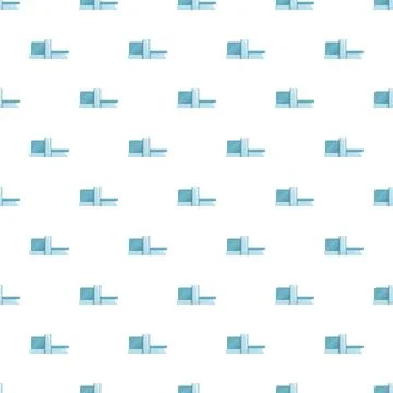Blocks in seamless pattern forming abstract architecture Stock Illustration