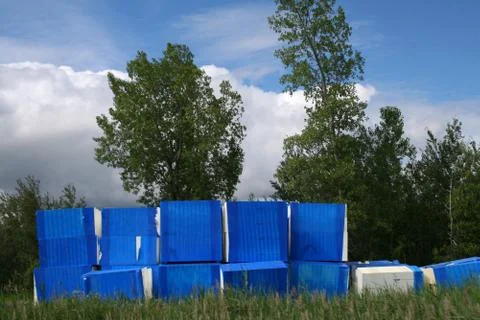 Blocks of styrafoam Stock Photos