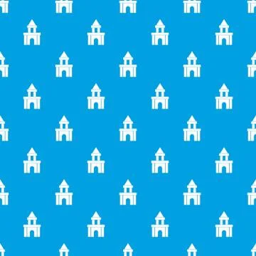 Blocks toy pattern seamless blue Illustrazione stock