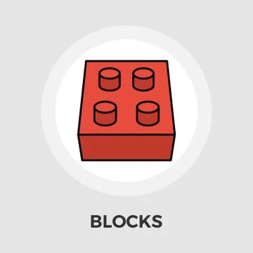 Blocks Vector Flat Icon 스톡 일러스트